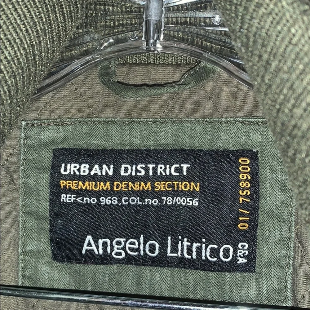 Urban District Angelo Litrico Double zip army coat sz M EUC